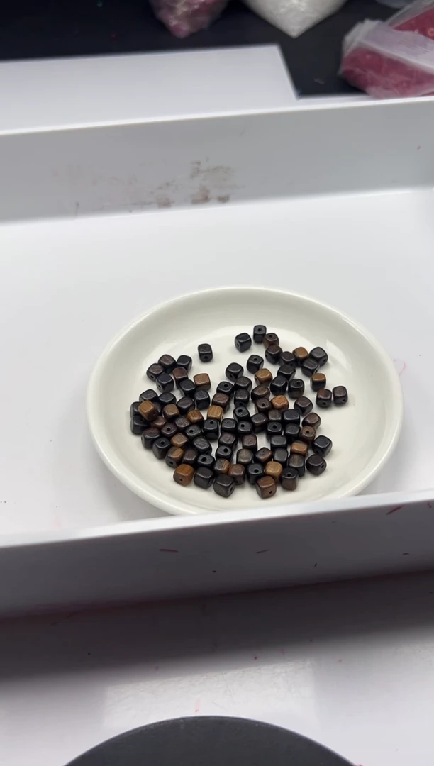 檀香木散珠w3051沉沉小方块6*5mm*20颗