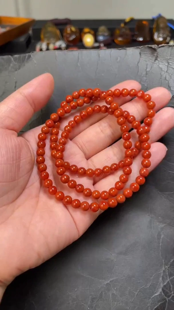 未镶嵌14南红玛瑙多圈