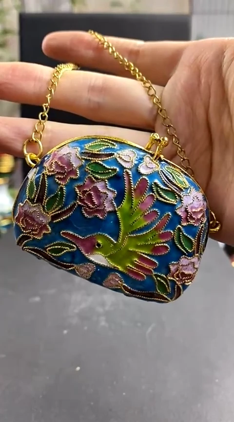 【闪购商品】非遗技艺 景泰蓝花丝包花鸟