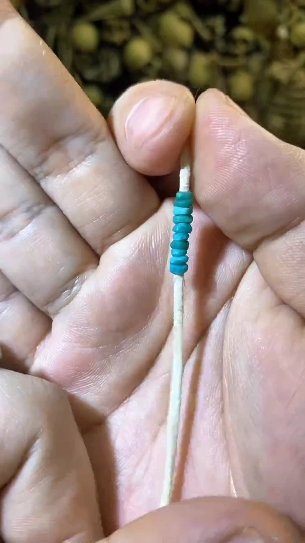 【闪购商品】绿松石颈饰未镶嵌1绿松石隔珠卡子10颗一组