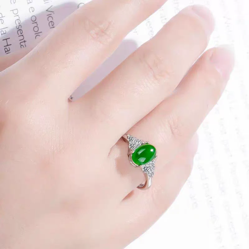 精品和田玉碧玉女士戒指！