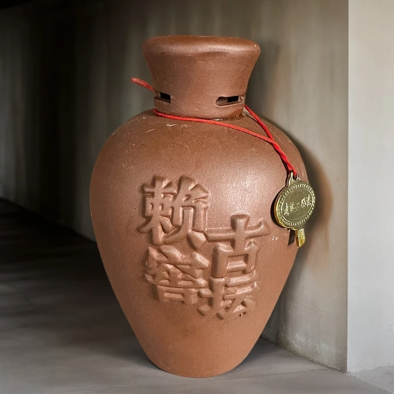 赖窖古坛 手工酿造 陶坛封装 经典口粮酒 浓香型D52度500ml/瓶