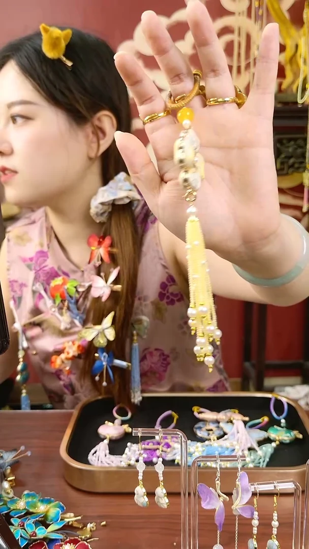 刺绣宋锦绒花002