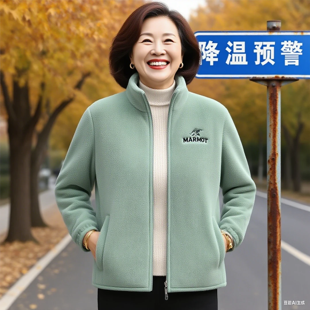 新款摇粒绒外套男装女款妈妈装秋冬季户外运动宽松摇粒绒抓绒衣