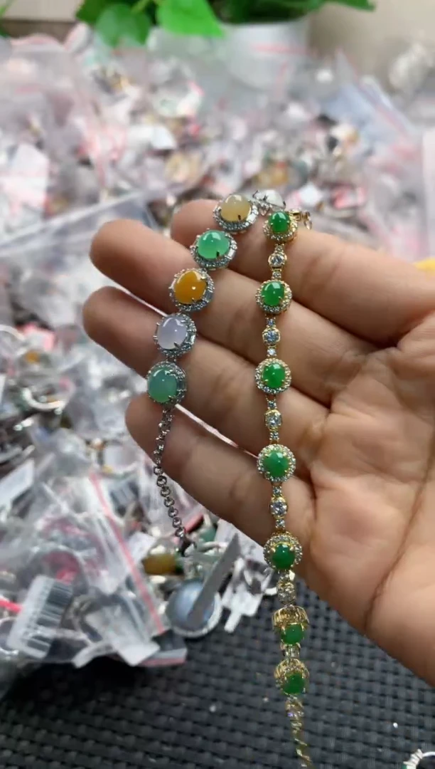 银S925镶嵌戒指翡翠19                5