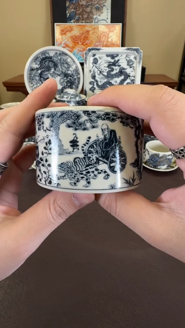二号釉鬼谷子扳指杯