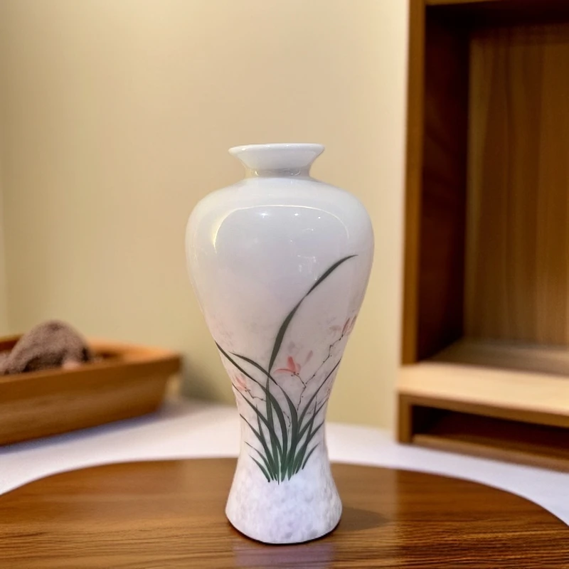 【小乔赏瓷】景德镇手工手绘兰花瓶th3.