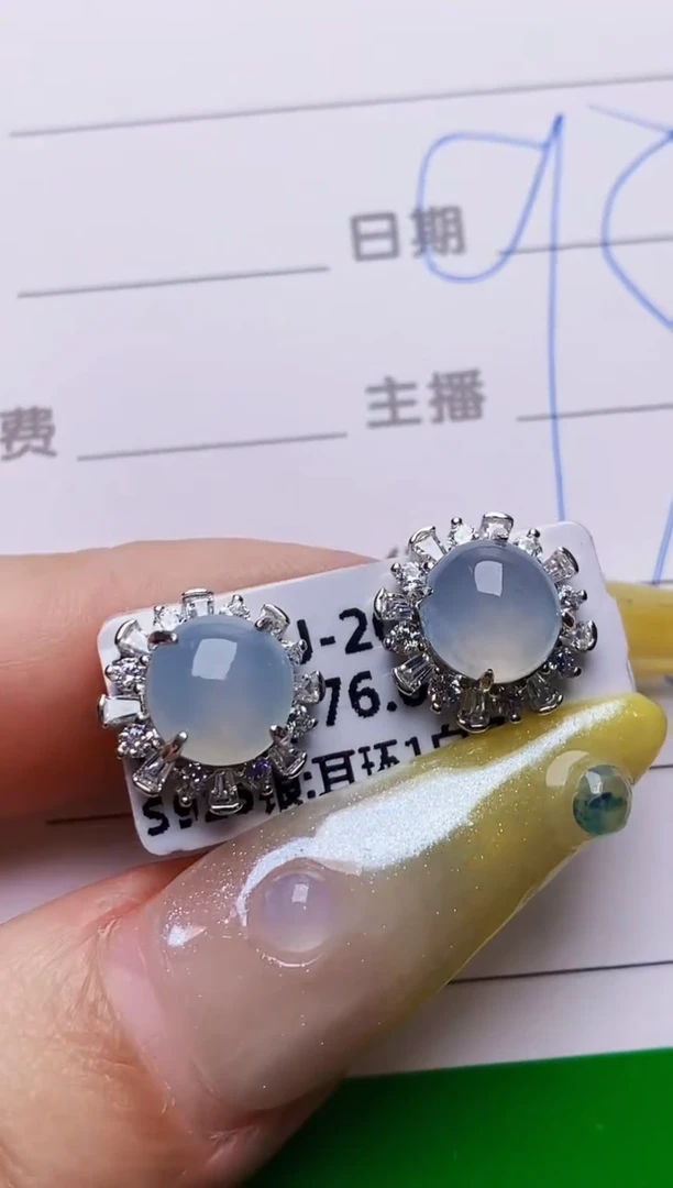 银S925镶嵌戒指翡翠8078