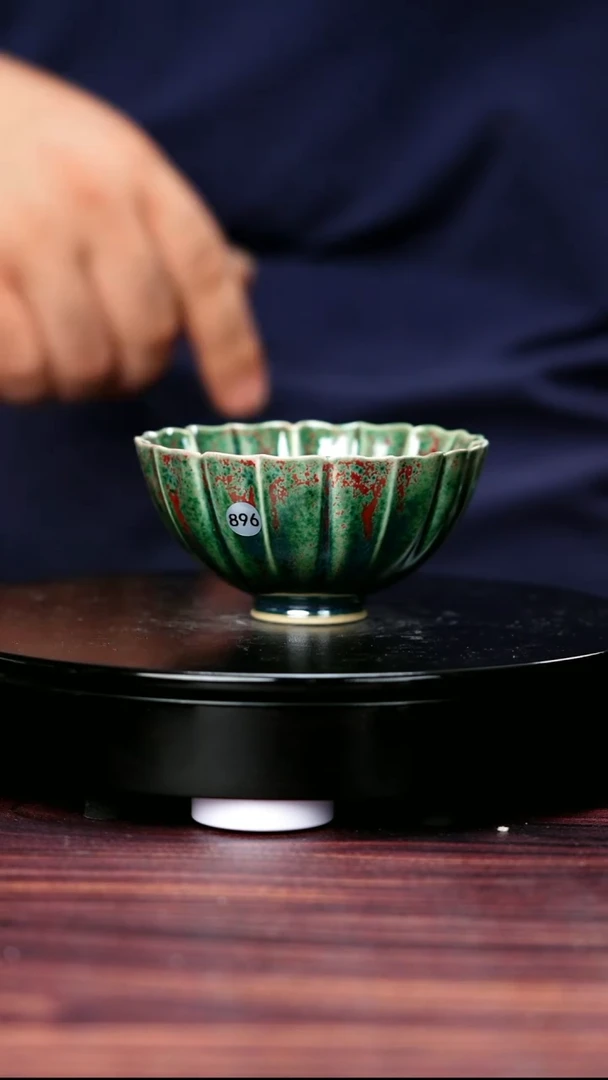 杯子896#于大鹏一级品原矿钧瓷翠玉杯