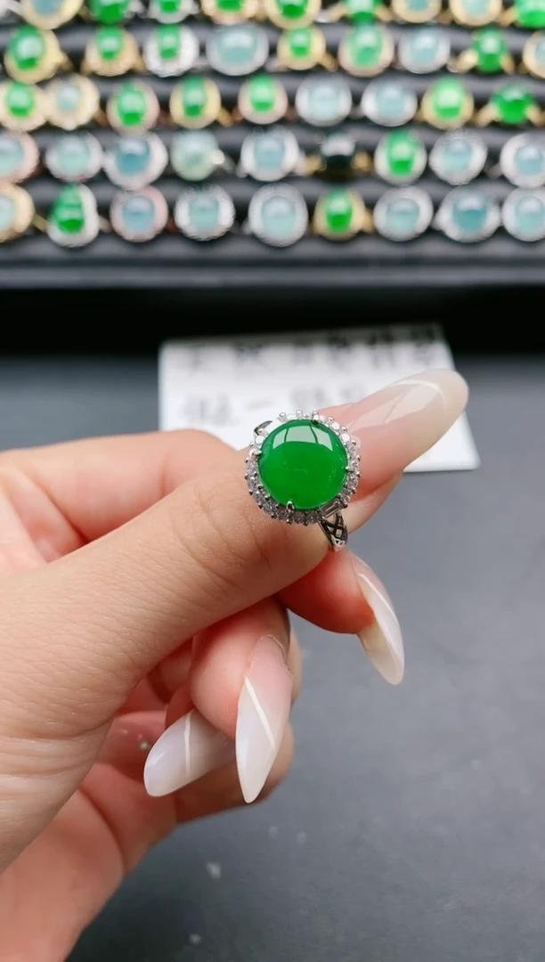 【闪购商品】翡翠戒指银S925镶嵌11111111