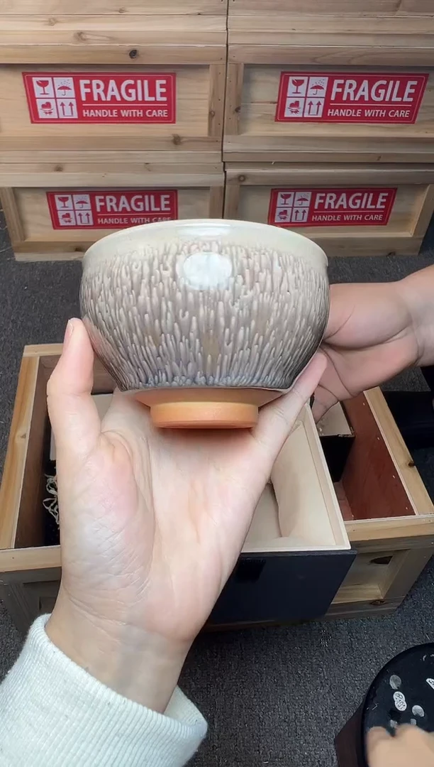 茶盏银丝  建窑建盏主人杯