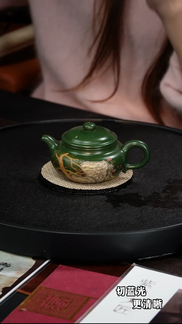 茶壶紫砂谈俊祥 仿古48 绿泥 260毫升