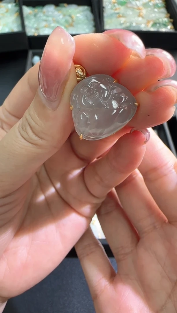 【闪购商品】翡翠颈饰18K金镶嵌250214190