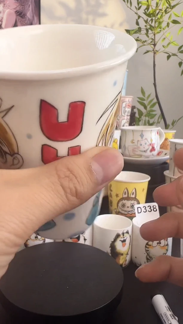 【闪购商品】摆件手工手绘陶瓷小杯杯