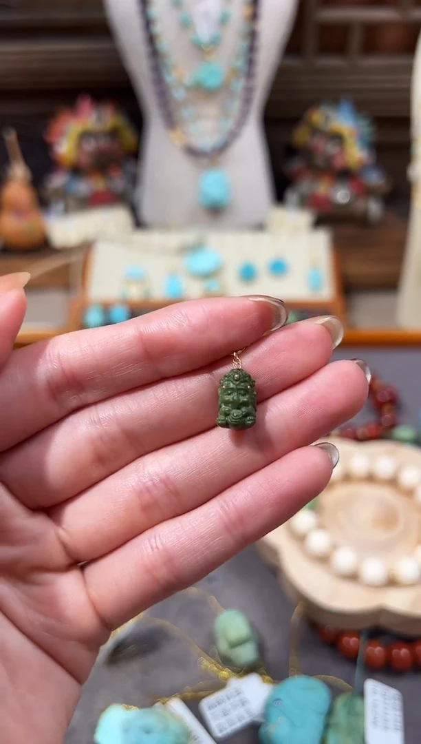 18K金镶嵌绿松石提溜绿松石提溜