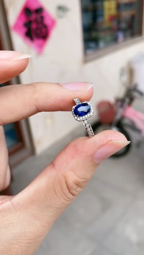 【闪购商品】蓝宝石戒指银S925镶嵌戒指