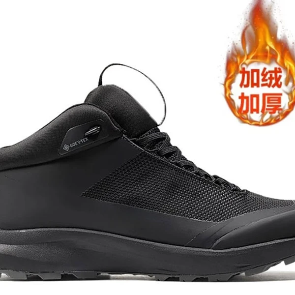 鸟家户外徒步登山防水中邦冬季加绒防水鞋