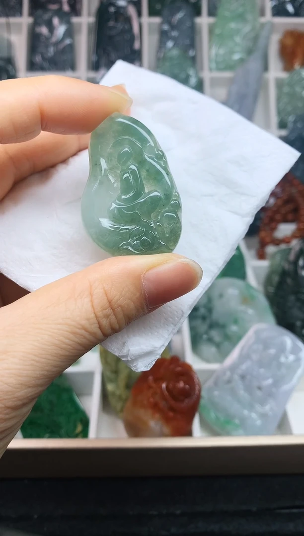 翡翠未镶嵌颈饰天然缅甸翡翠A货吊坠