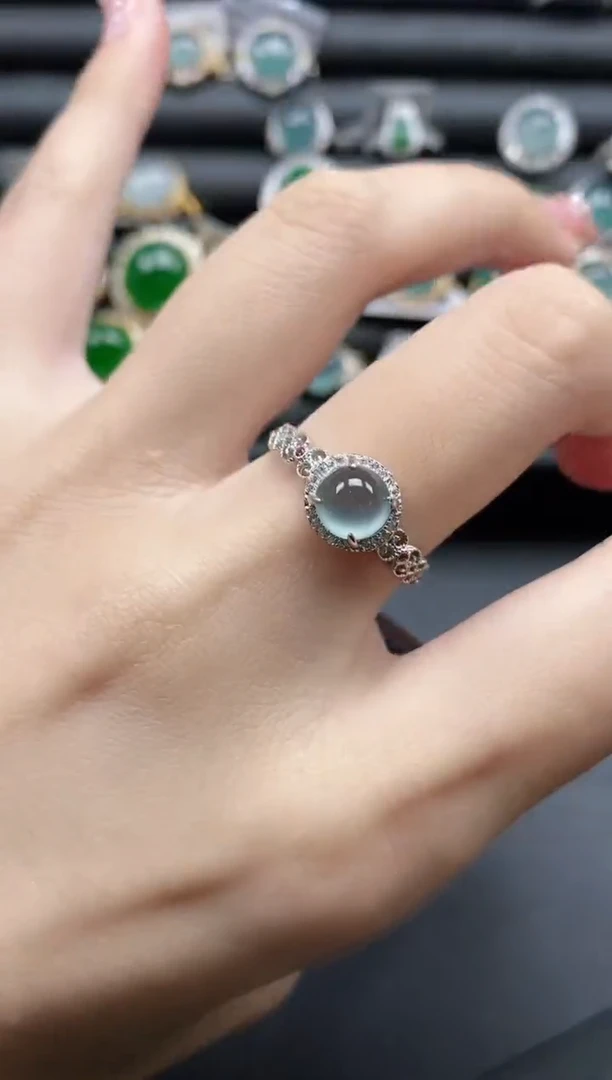 【闪购商品】翡翠戒指银S925镶嵌1111-