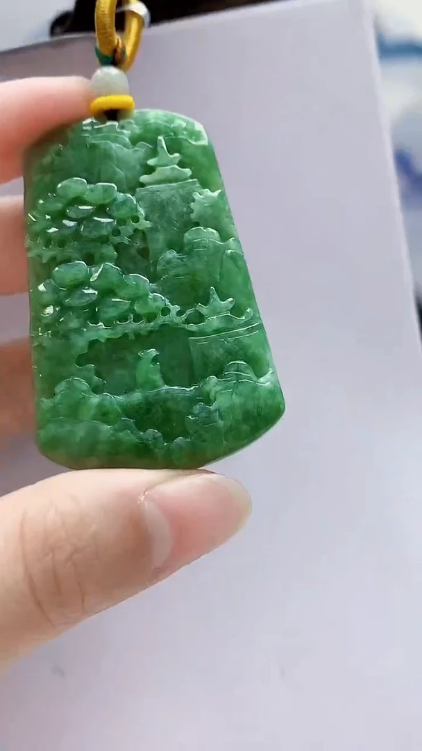 未镶嵌定制翡翠4688lr-毛货挂件72
