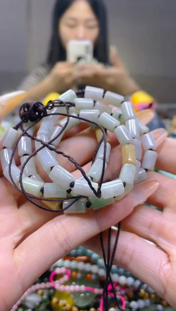 翡翠未镶嵌颈饰5MM/K/翡翠A货一图一物