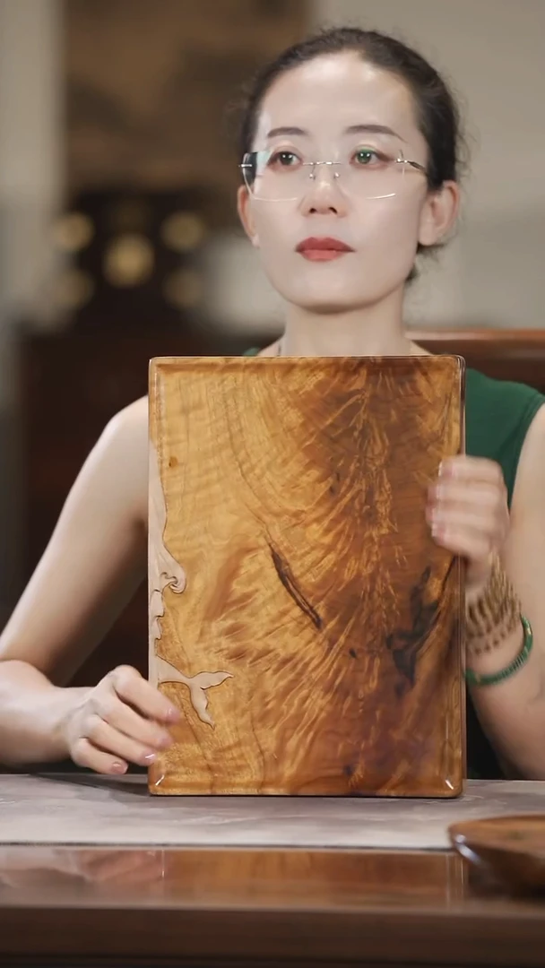 金丝楠936凤尾纹大鱼茶盘