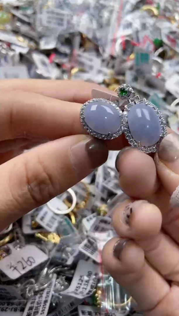 银S925镶嵌戒指翡翠11 11     8