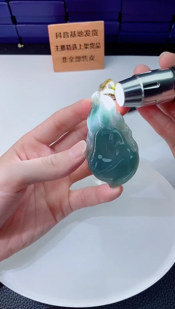 翡翠未镶嵌颈饰   `