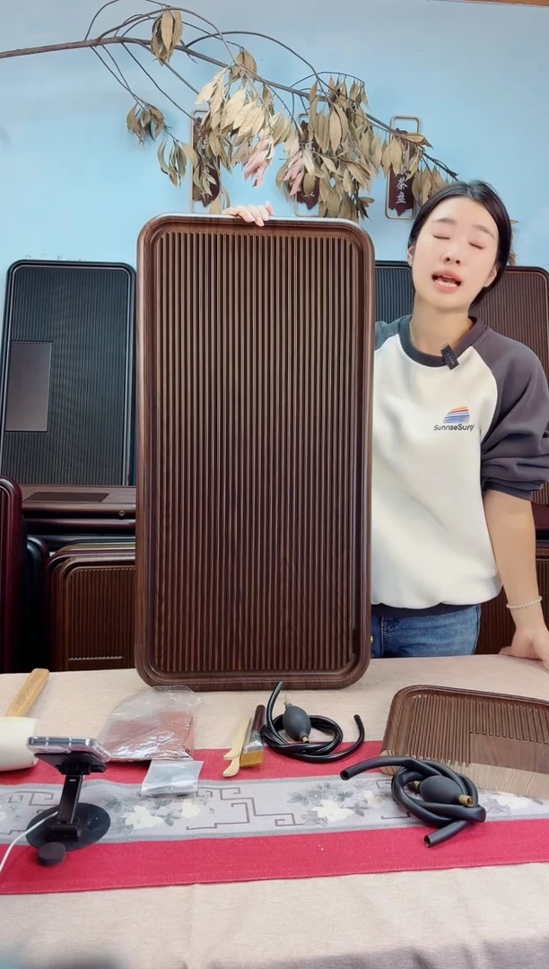 俊*九洲黄色款式茶盘80*40*4