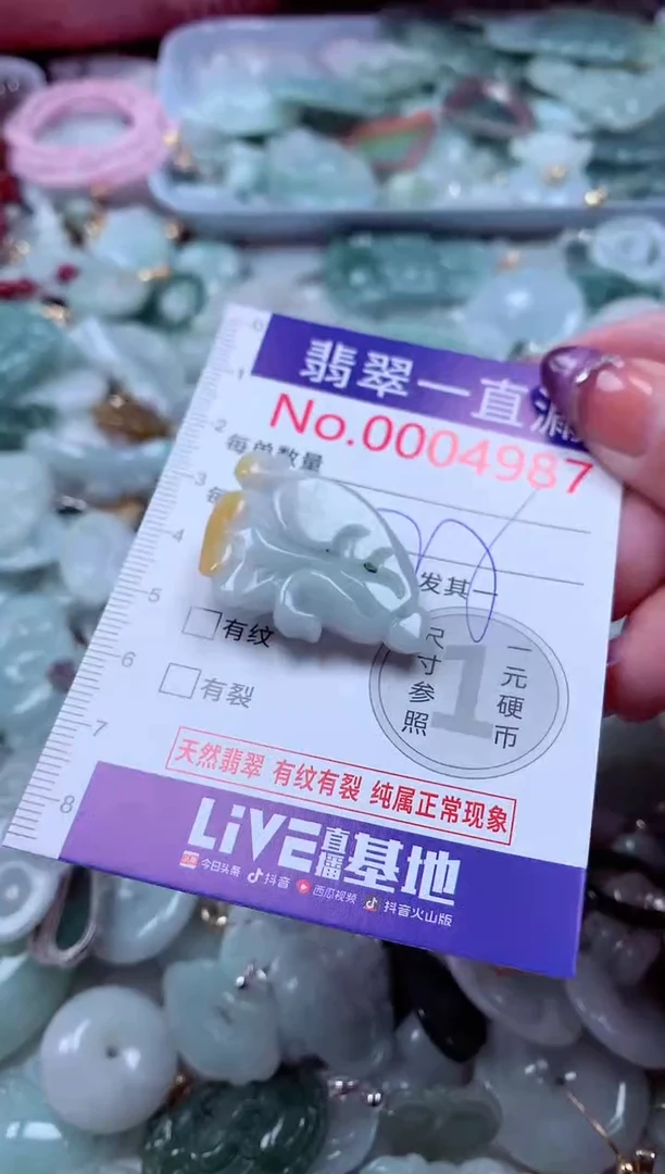 翡翠未镶嵌吊坠(不含链)4987