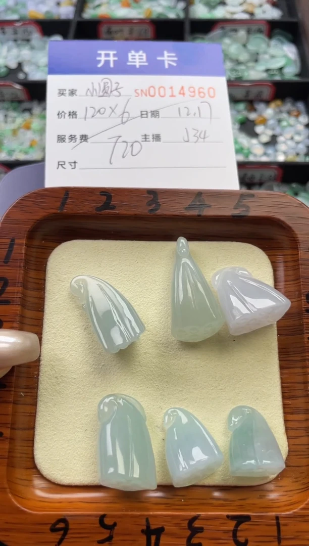 颈饰未镶嵌翡翠小*子14966