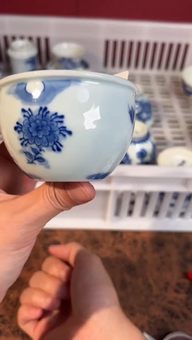 瓷片景德镇手工手绘微瑕F470