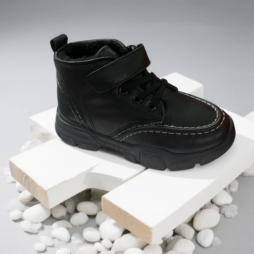 秋冬中大童棉鞋马丁加绒休闲保暖男女童鞋潮鞋A-216