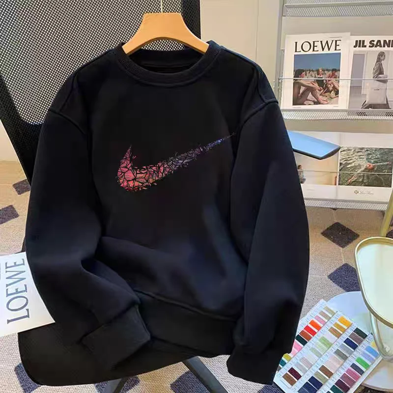 【三折专区】官方正版秋冬圆领卫衣百搭加绒上衣印花套头长袖