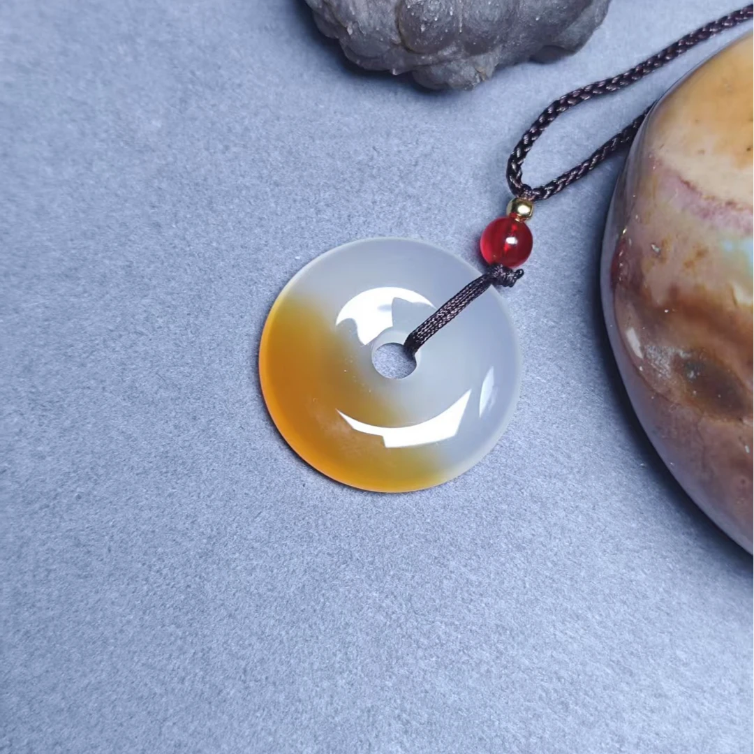 俏色玛瑙平安扣/HG-MNDZ-131（多样性发货）