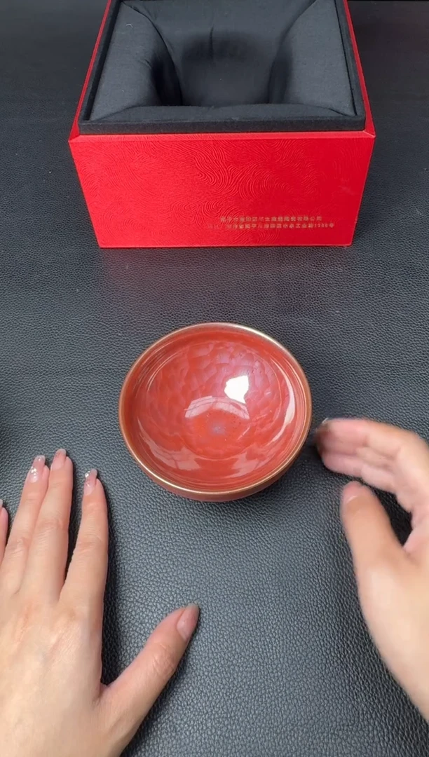 茶盏廖设生柿红盏30