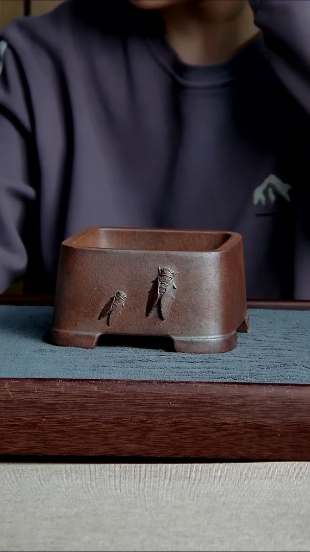 紫砂花盆11*6内径紫砂花盆