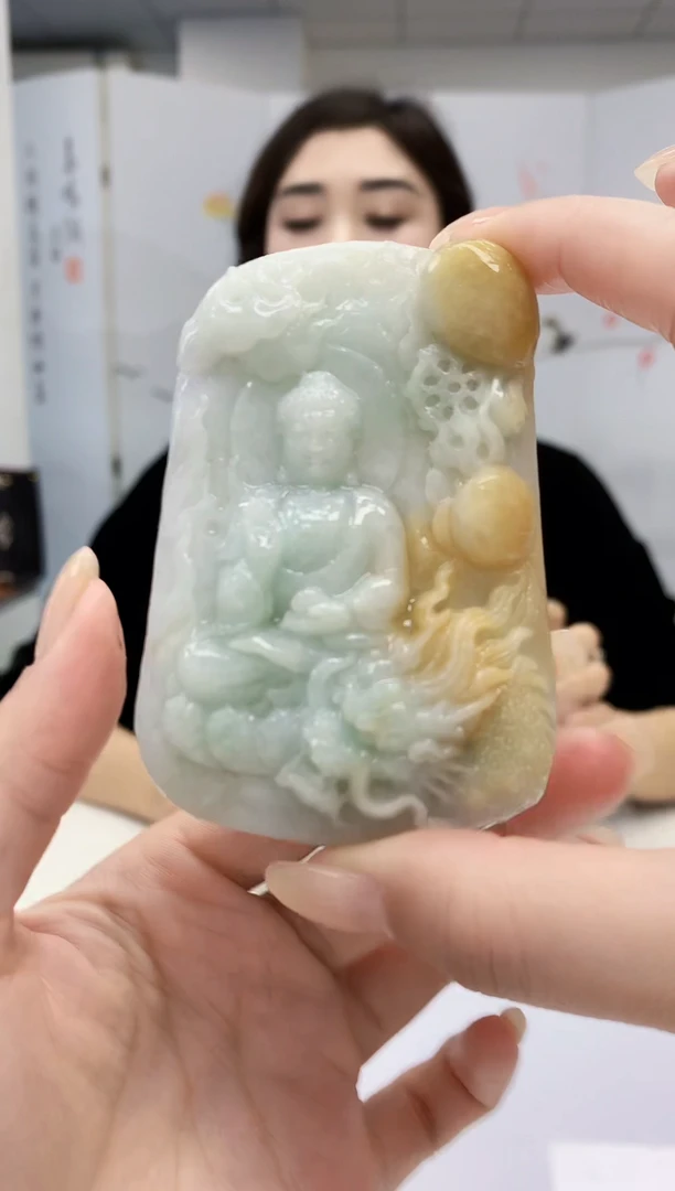 【闪购商品】定制翡翠未镶嵌4829lr-毛货挂件158