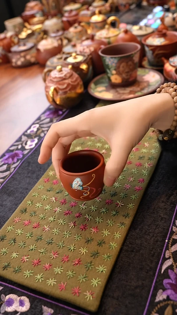 茶壶紫砂蝴蝶葫芦杯