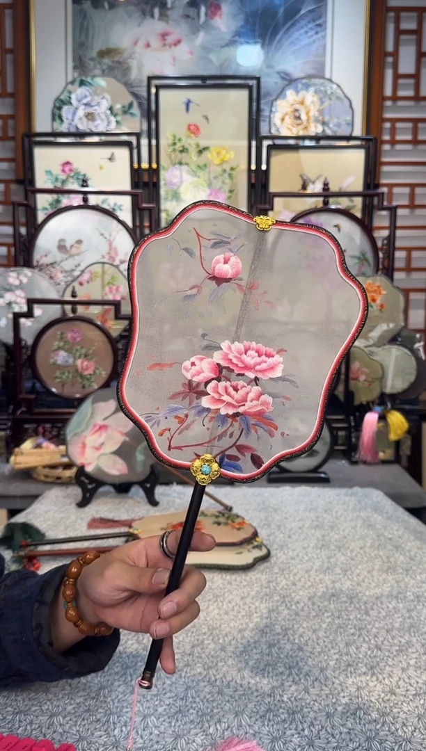 扇子纯手工苏绣团扇