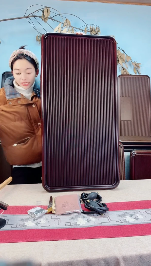 千川红色茶盘100*50*5