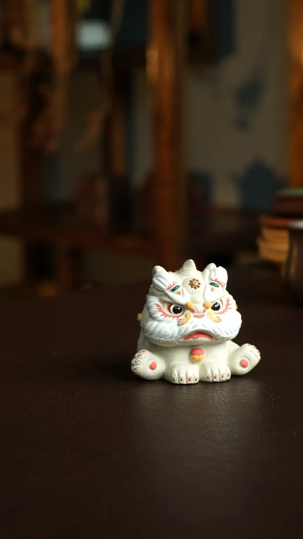 茶杯紫砂47号 舞狮茶宠 宜兴紫砂原矿作品