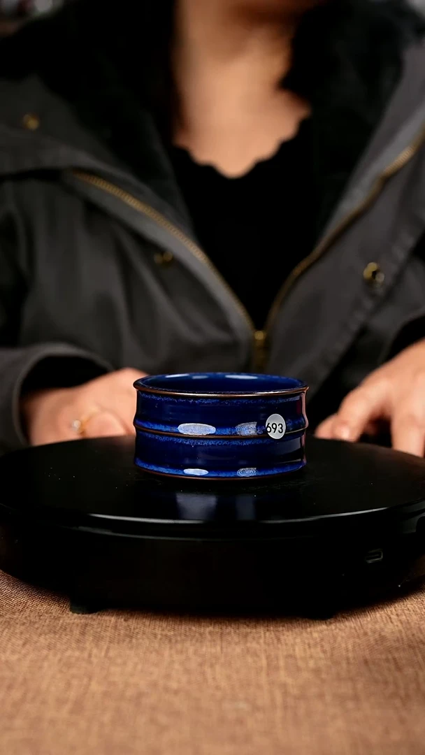 【闪购商品】693#一级品原矿钧瓷竹节杯主人杯