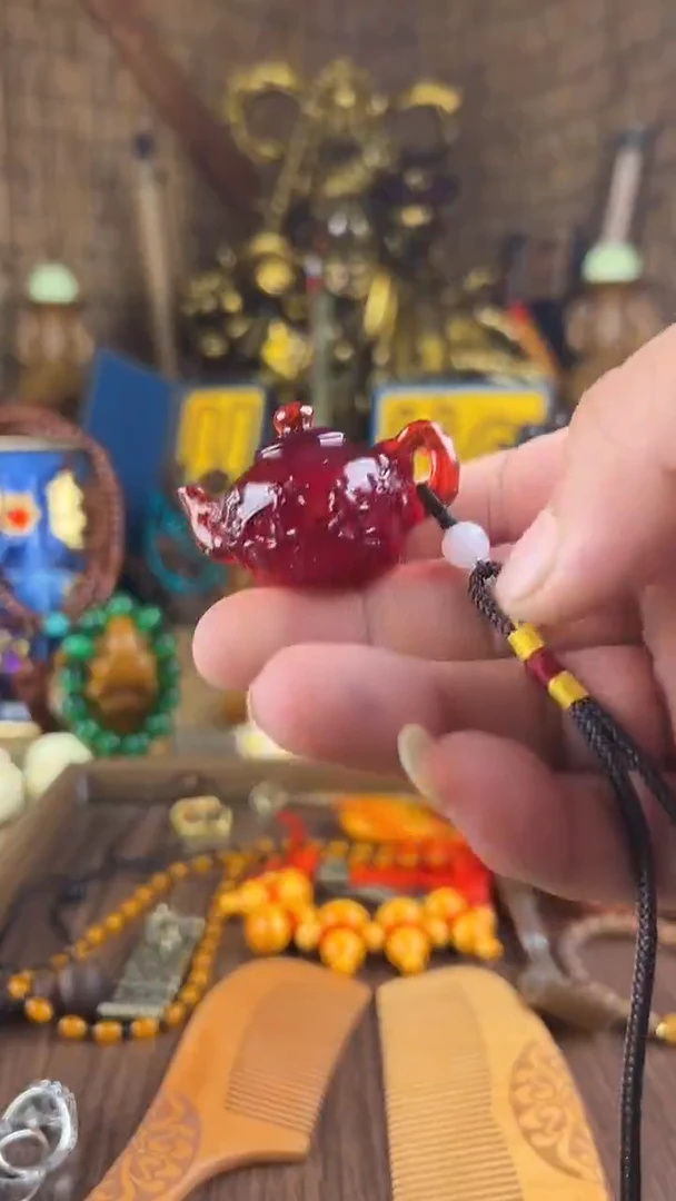 滴血莲花菩提吊坠所见即所得