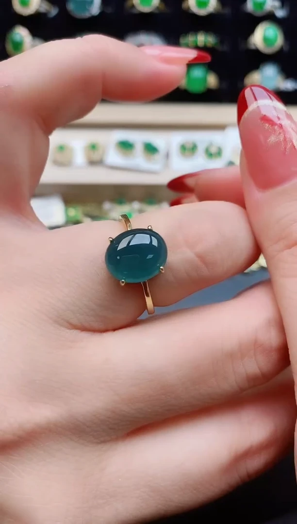 【闪购商品】翡翠戒指银S925镶嵌5080550