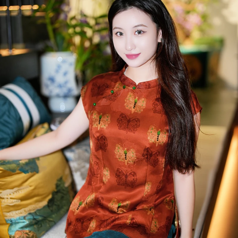 蓝大【​​檀褐​​】新中式上衣7982