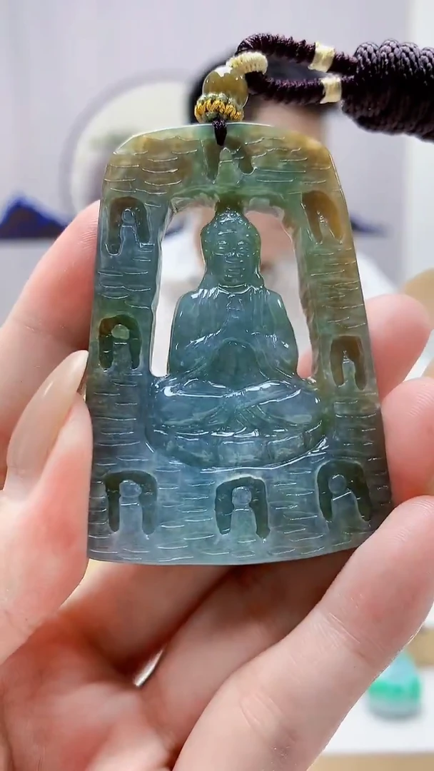 未镶嵌定制翡翠5028MM-毛货挂件58