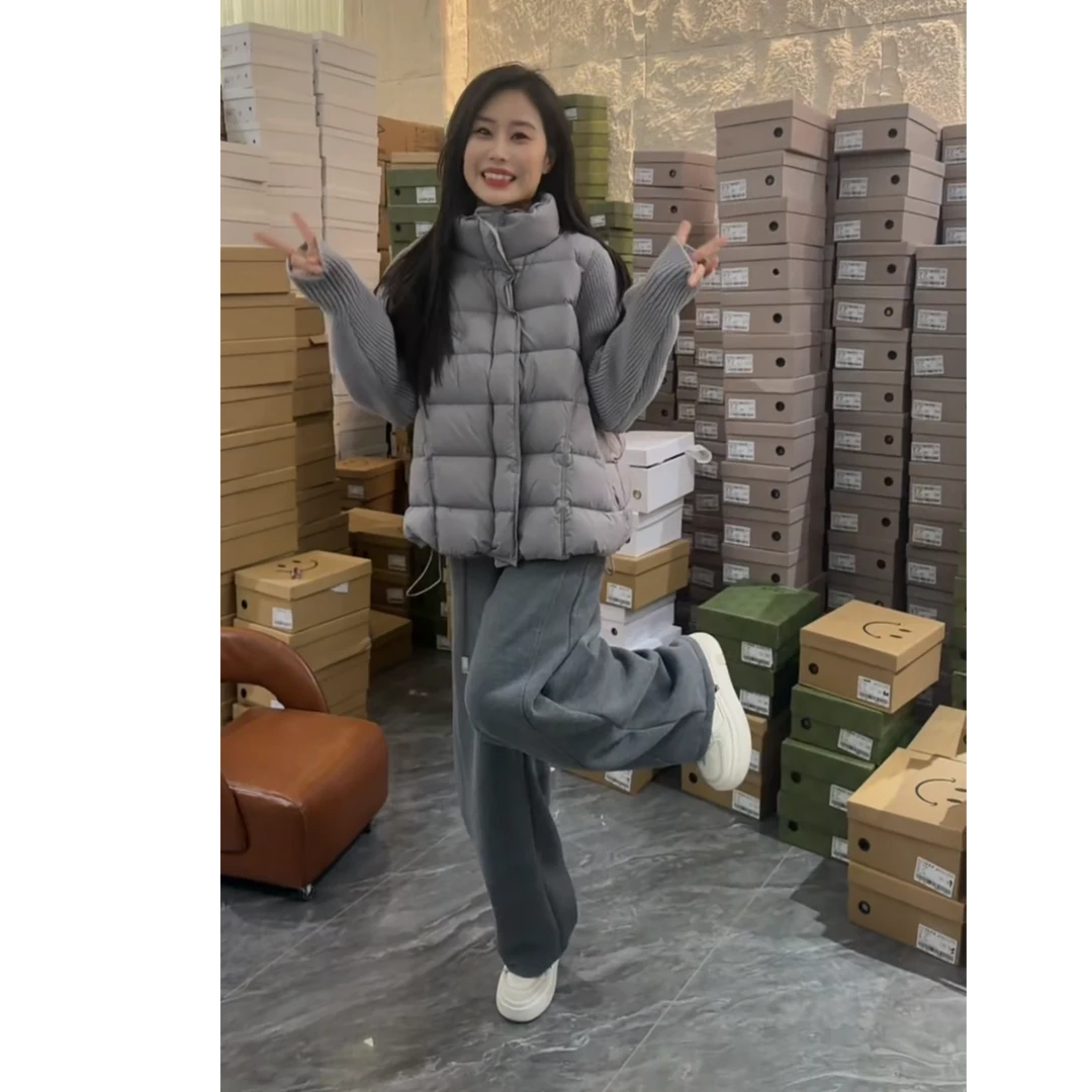 针织袖外套A 灰色 2901