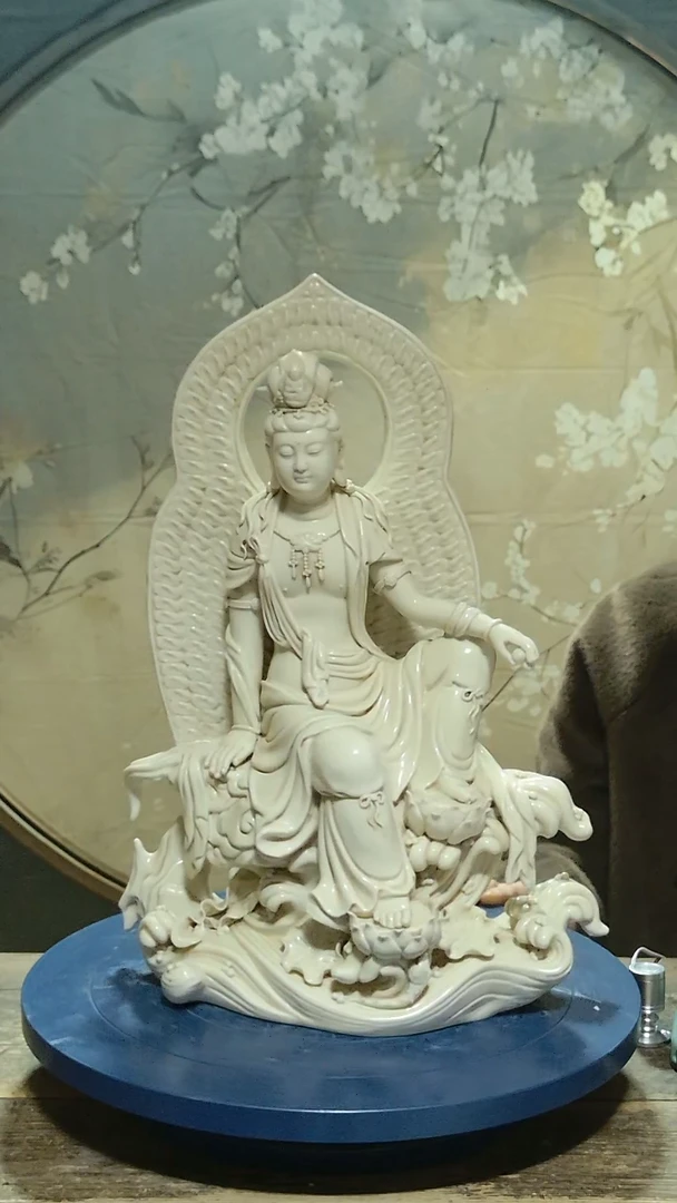 佛像德化瓷观音造像高46公分