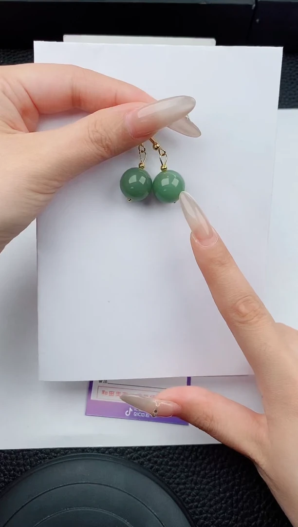 东陵石未镶嵌耳饰555碎玉微色差T16